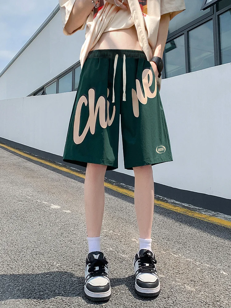 

Qui Dry Ice Silk Running orts Мужские летние новые спортивные брюки для бега с пятью точками, повседневные прямые брюки