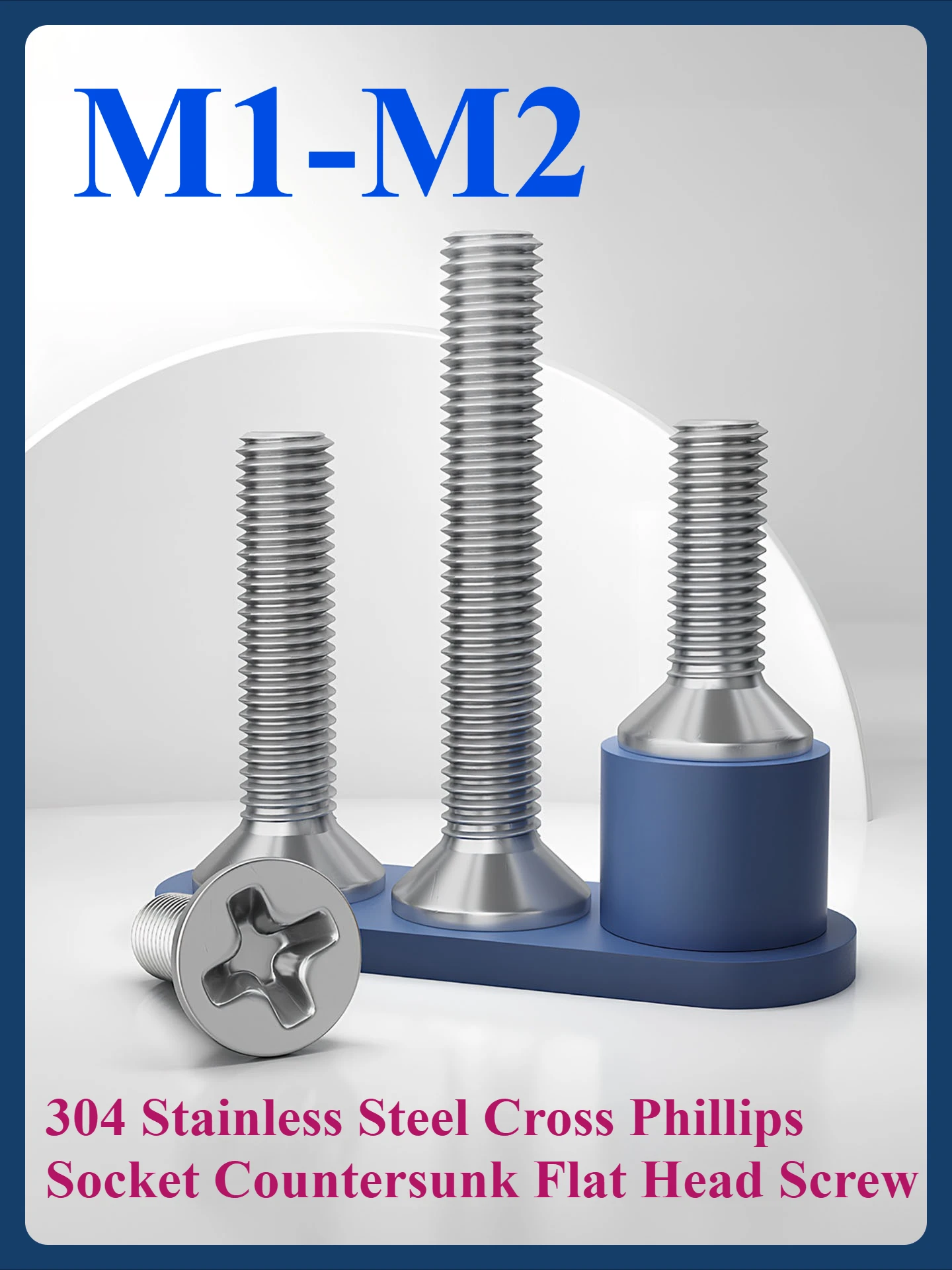 

20/50/100/200/300pcs Cross Phillips Socket Countersunk Flat Head Screw M1 M1.2 M1.4 M1.6 M2 304 Stainless steel