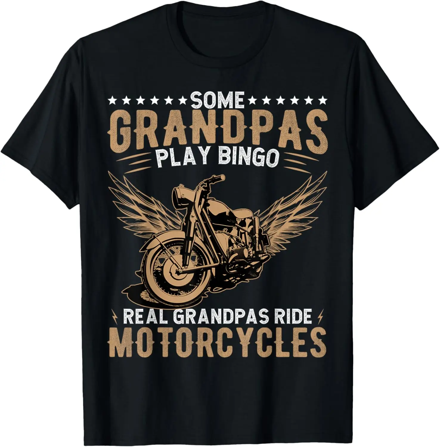 

Мужская футболка Some Grandpas Play Bingo Real Grandpas Ride Motorcycles