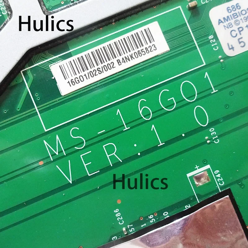 Hulics Used FOR MSI CR670 Laptop Motherboard MS-16G01 MS-16G0 VER 1.0 Main Board