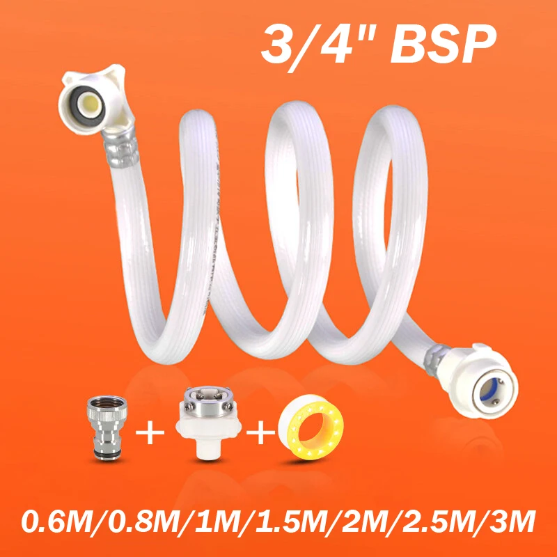 

1 шт. 3/4 дюйма BSP многофункциональная стиральная машина впускной шланг для воды удлинительная трубка 0,6-3 м впускной шланг аксессуары для обслуживания