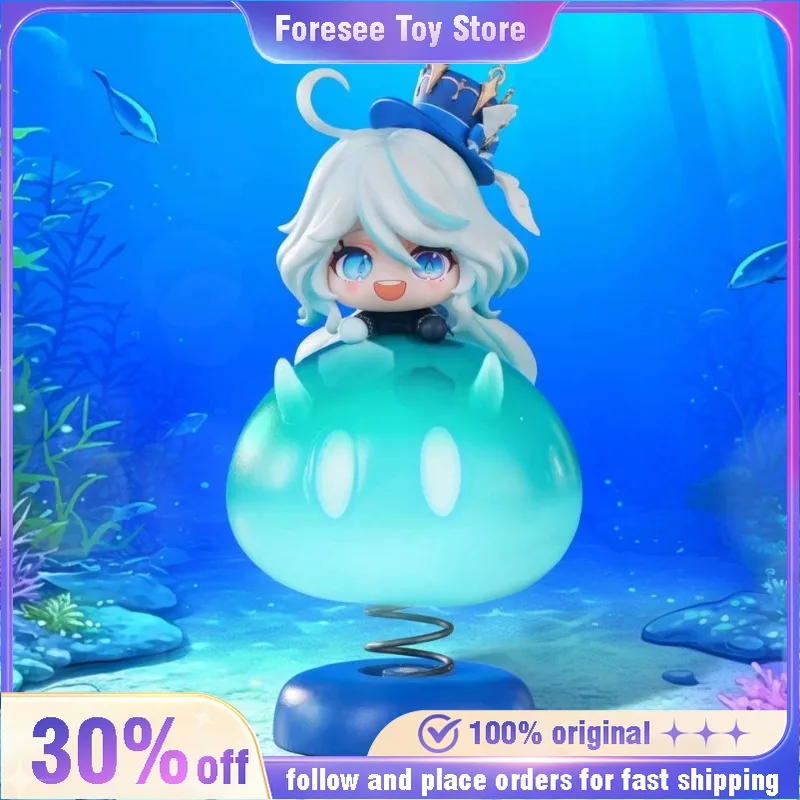 11.5cm Furina Focalors Genshin Impact Animation Peripheral God of Water Q Version Cartoon Figure Collection Decoration Cute Toys