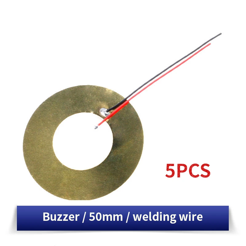 5/10/20 Buah Buzzer Piezoelektrik Piezo Keramik Pelat Wafer Elemen Piezo Diameter 12MM 15MM 18MM 20MM 27MM 35MM 50MM dengan Kawat