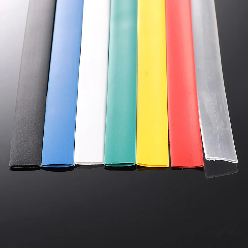 1m 2/4/6/8mm Coloured Insulated Heat Shrink Tubing Unprinted Sleeve Audio Cable Adhesive Liner Winding Cable Heat Shrink Tubing