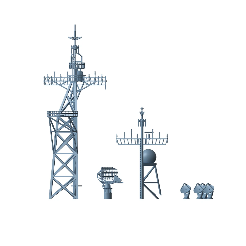 Yao's Studio LY250 1/700 1/350 1/200 Model Upgrade Parts For The USN Ticonderoga Class Mast And Radar System 1set