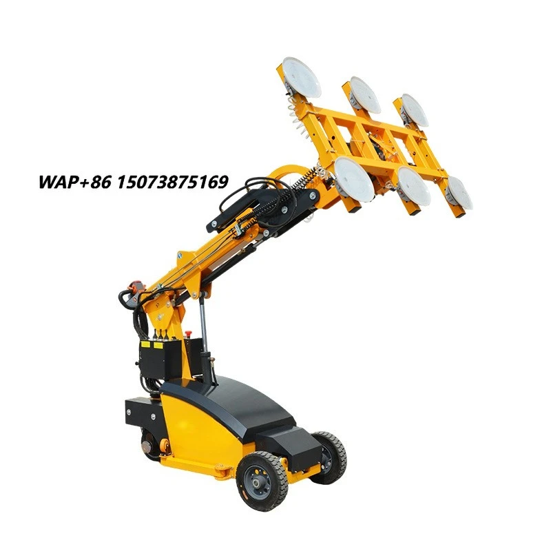 Glass Moving Handling Robot Glass Vacuum Vehicle Industrial Project Glass Installation Electric Drive High Load Safe