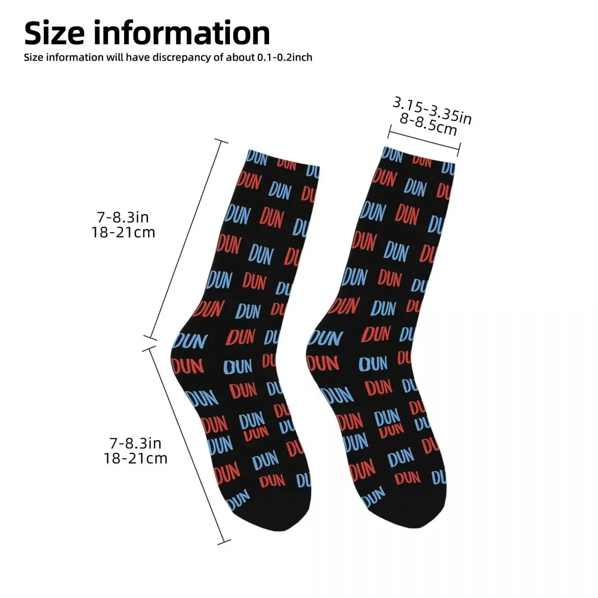 Dun Dun Law And Order Themed Socks Harajuku High Quality Stockings All Season Long Socks for Man's Woman's Christmas Gifts