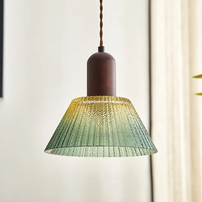

SANDYHA French Style Pendant Light Glass Lampshade Design LED Lamp for Living Room Decoration Dining Table Lighting Fixtures