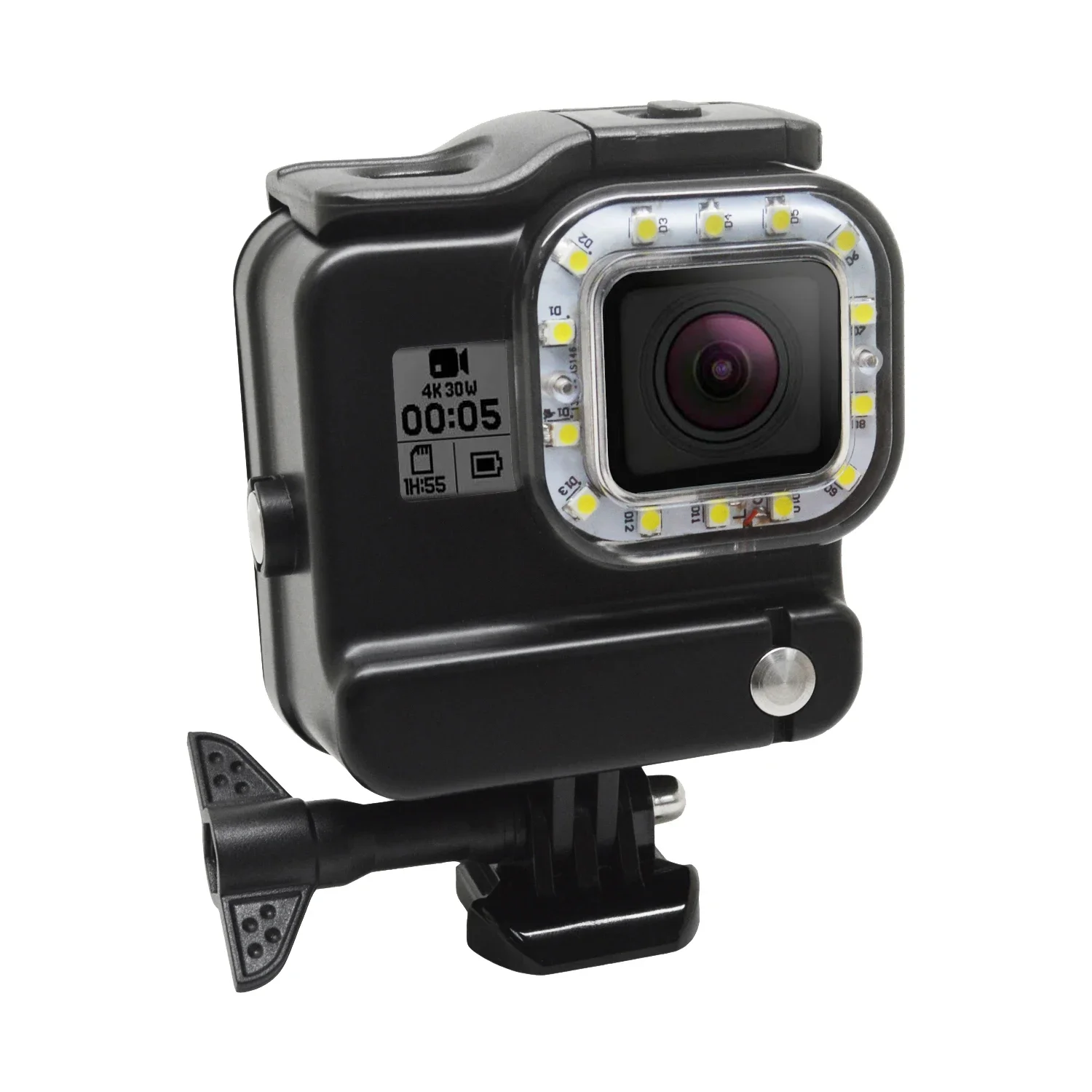 

Action Camera 30M Underwater Waterproof Shell Diving Light Waterproof Shell +LED Fill Light for Gopro Hero 7 6 5