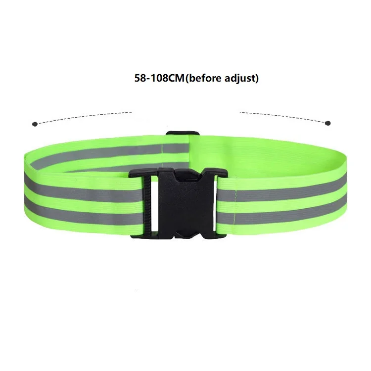 Elastic Reflective Waistband for Running Cycling Sport High Visible Night Safety Kid Men Women Adjustable Reflective Waist Belt