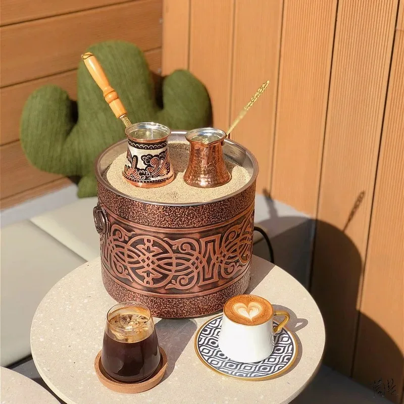 Authentic Turkish Arab Copper Electric Hot Sand Coffee Machine Heater