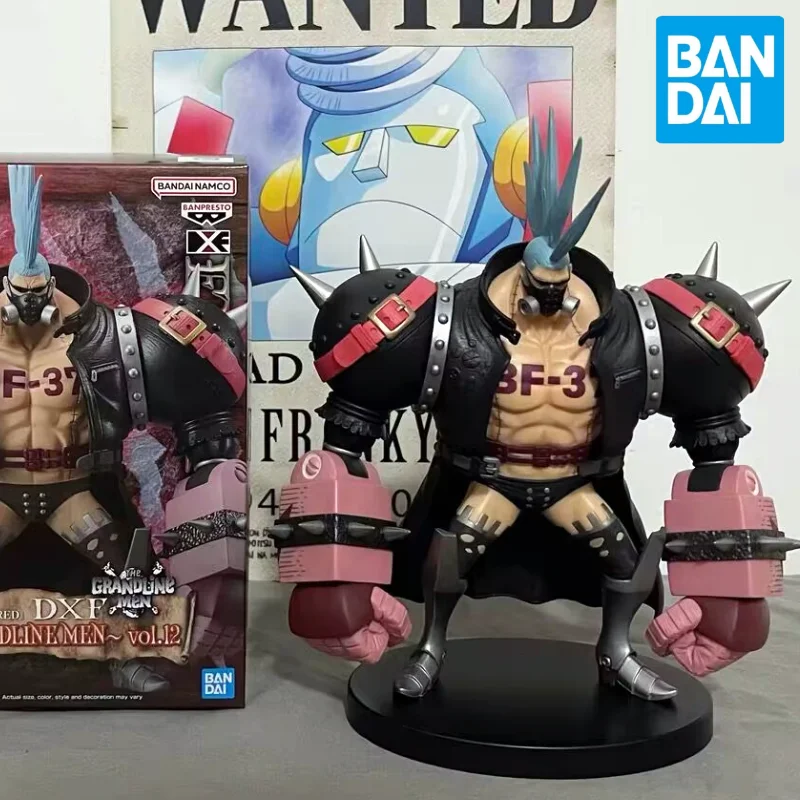 

New Bandai One Piece Genuine Banpresto Dxf Red Theatrical Version Vol.12 15cm Franky Figure Original Model Gifts For Friends