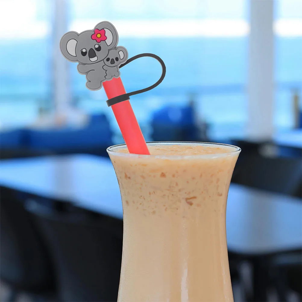 

Straw Cap Covers Lids Topper Animal Toppers Decorative Tip Drinking Comfortable