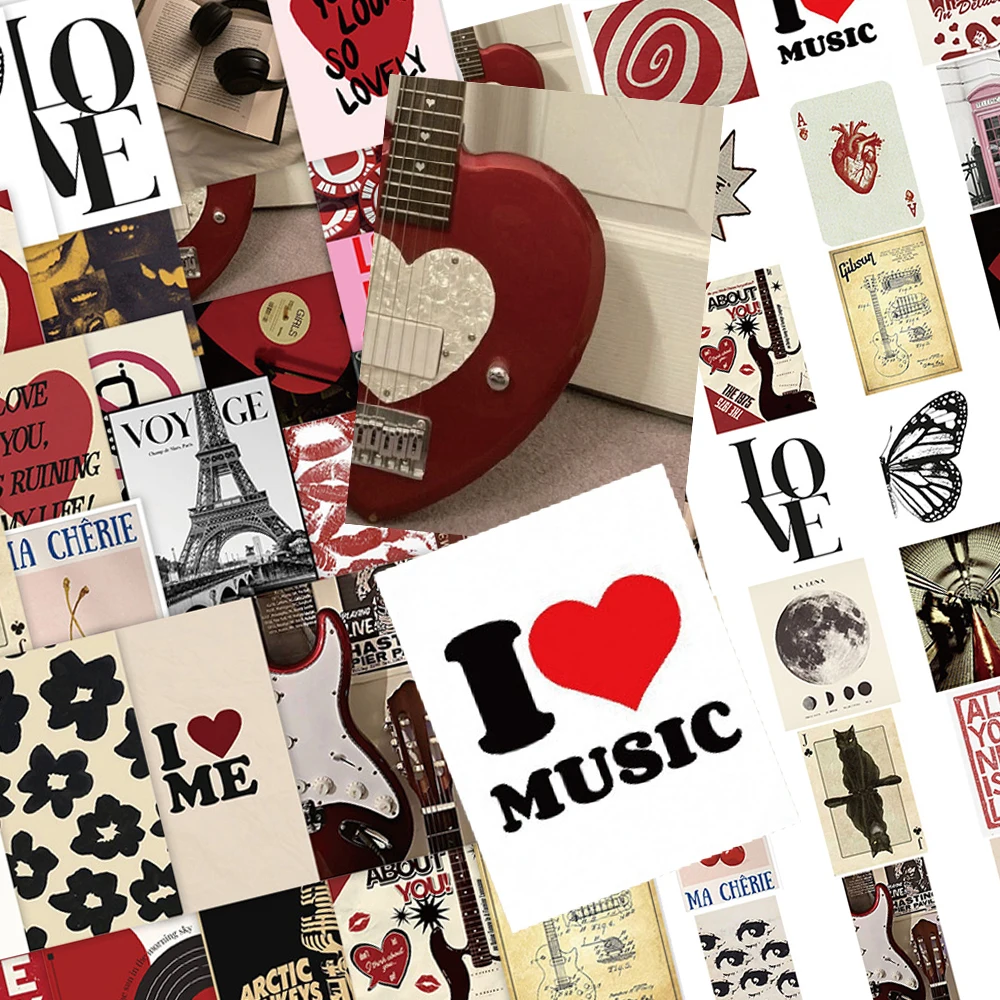 

10/30/50pcs Ins Style Retro Y2K Girl Poster Stickers Aesthetic DIY Luggage Phone Laptop Bike Cartoon Decals Decoration Supplies