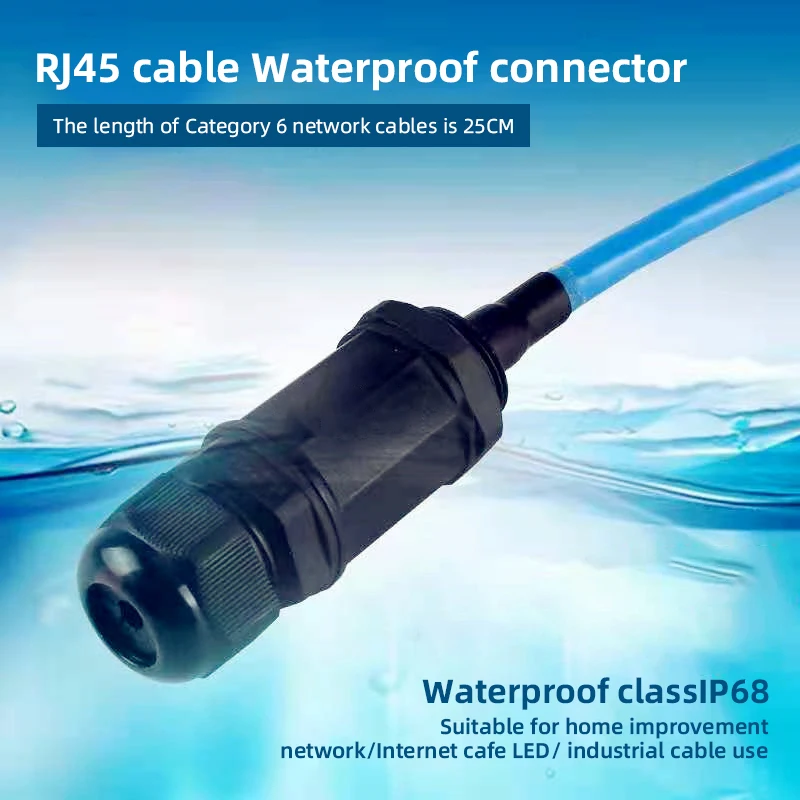 RJ45 Waterproof Connector Shielded IP68 Cat6 Category 6 M20 M22 Network Cable Data Signal Aviation Plug Socket Ethernet Line