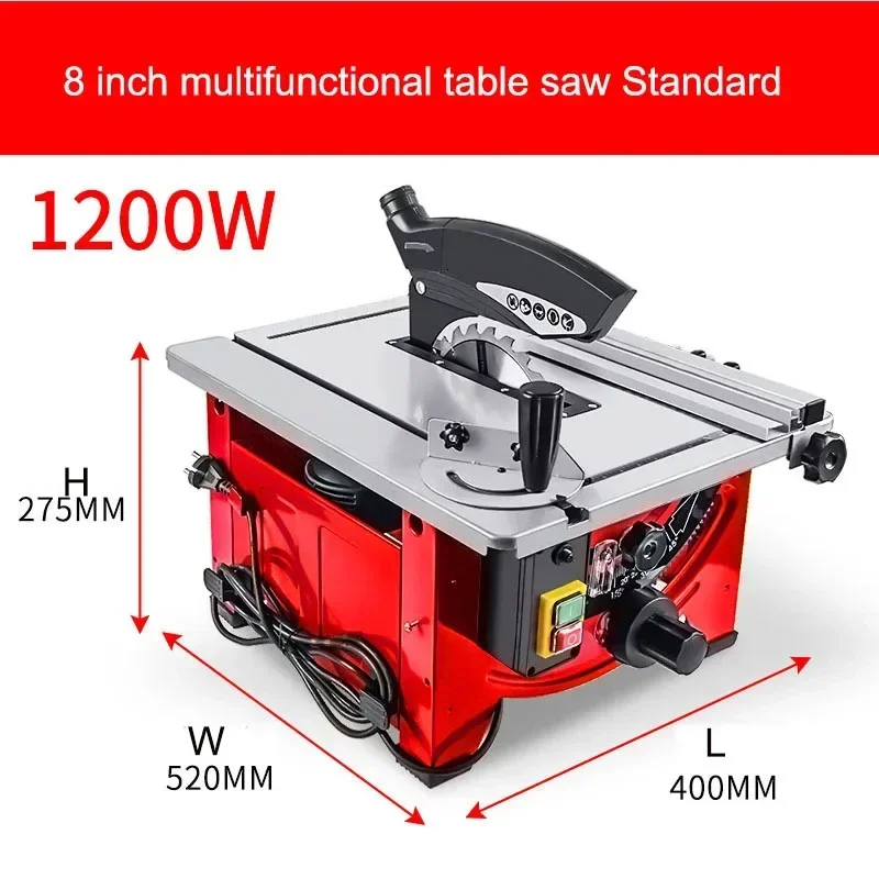 NEW 8 Inch Woodworking Table Saw Cutting Push Power Tool Workbench Dust-free Small Miter Cutting Board Household Chainsaw