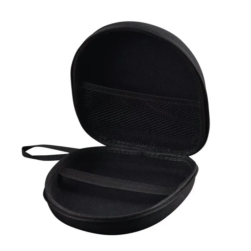 

Headphone Carrying Case Shockproof Headset Pouch Capacity Handheld Earphone Container Company Travel Black