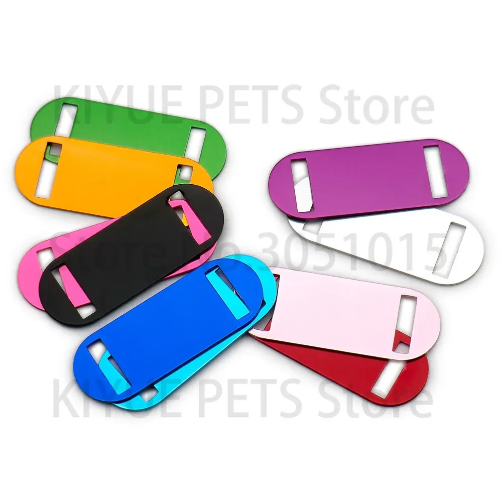 Wholesale 20Pcs OvalIdentity Card Custom Engraved Dogs Tag Double Sided 10 Colors Personalized For Dog & Cat ID Tags Accessories