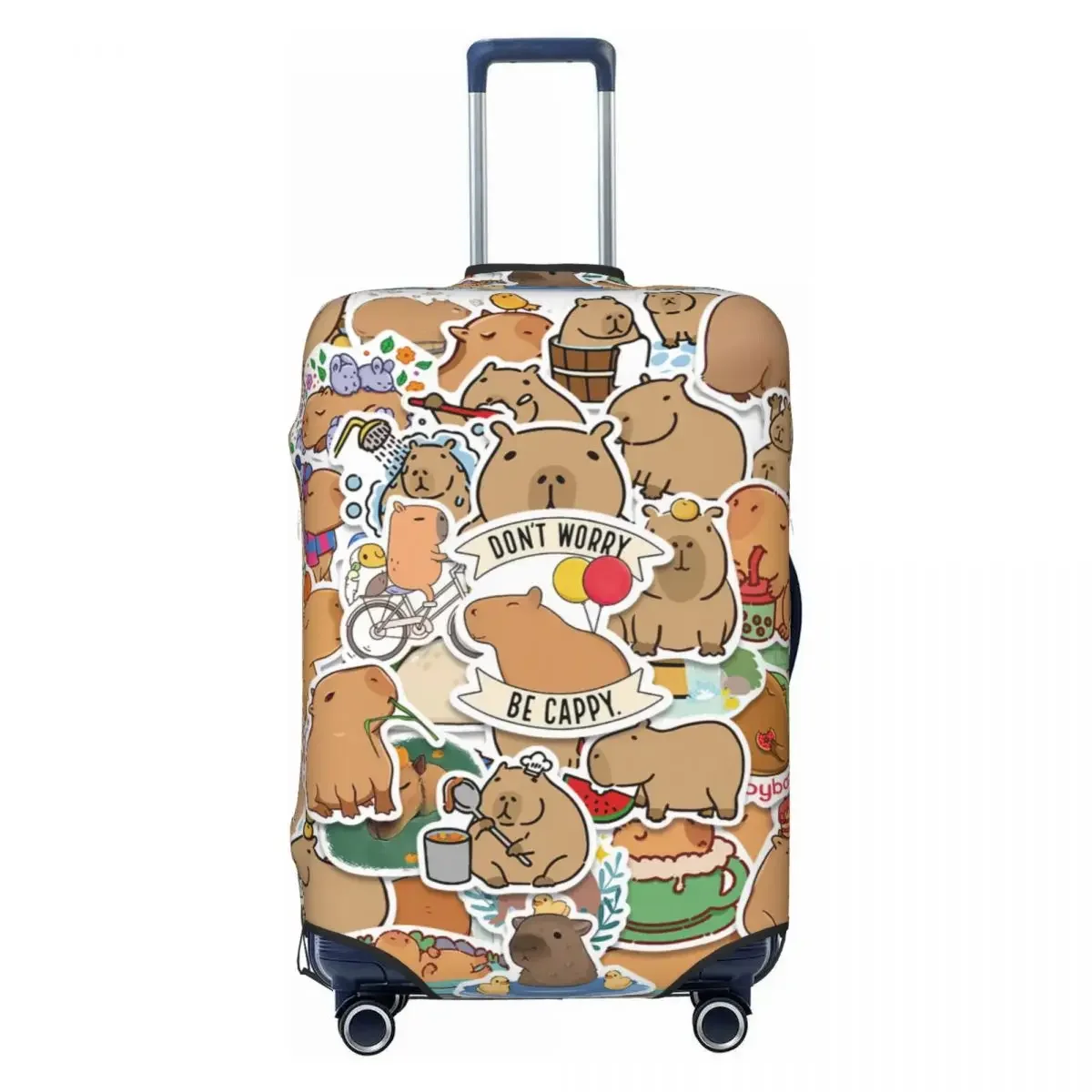 

Custom Cute Giant Cavy Capybara Collage Luggage Cover Protector Funny Travel Suitcase Covers for 18-32 Inch