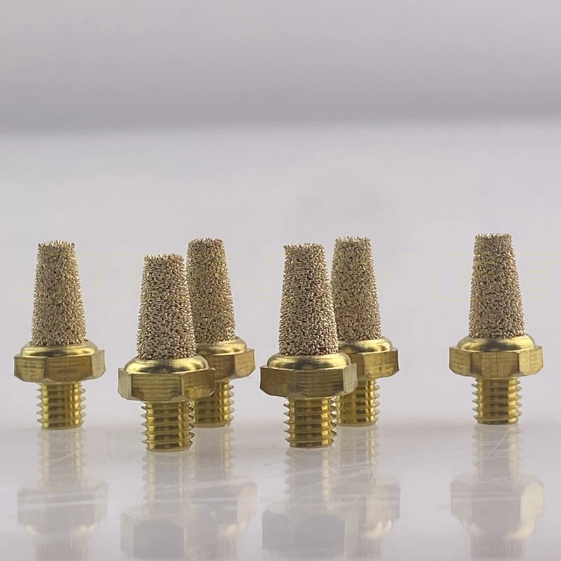 

6PCS/LOT M5 5mm Mist Machine Filter Pneumatic Solenoid Valve Copper Muffler With Flat Head Throttling M5 Plastic