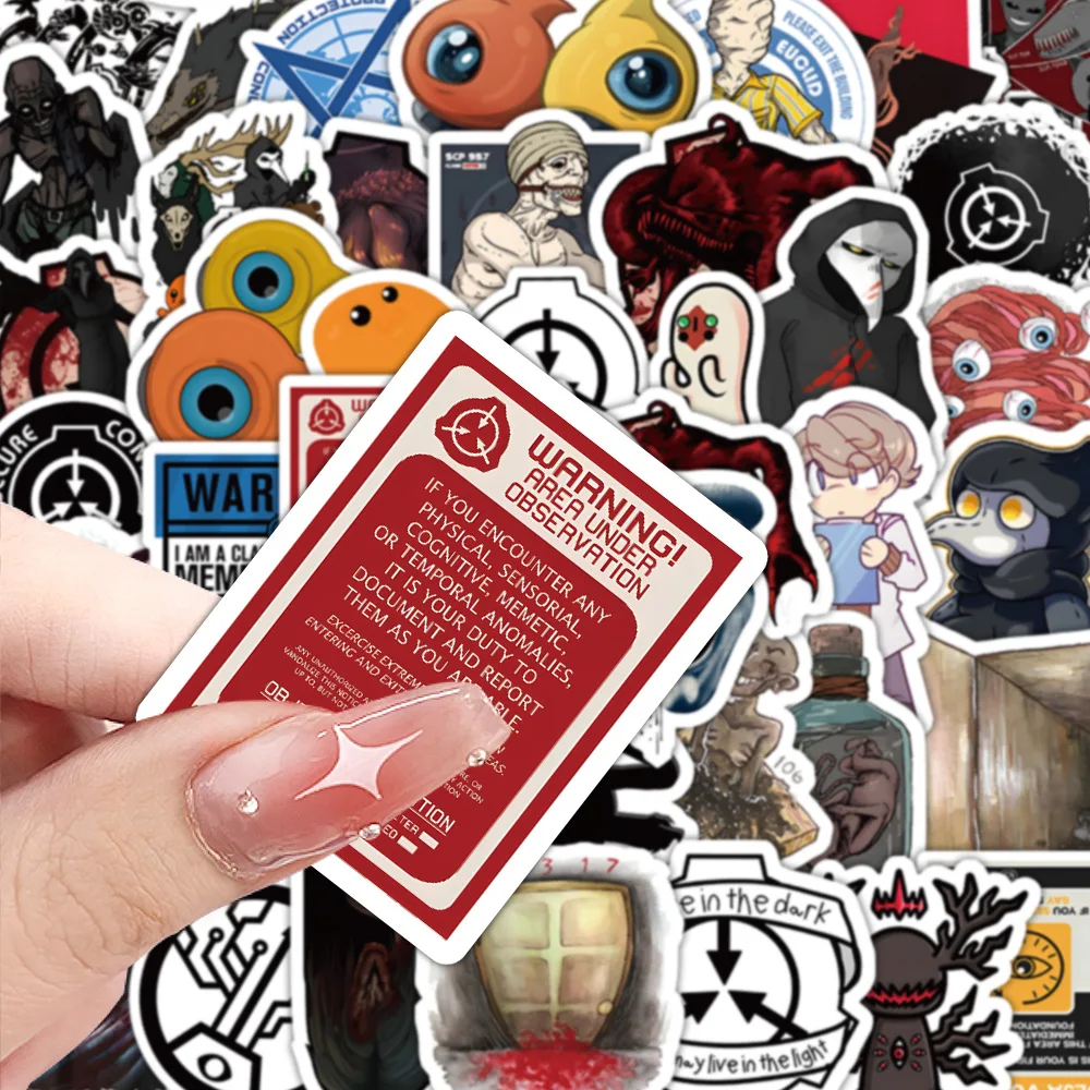 60 قطعة من ملصقات كريم الأساس SCP حافظة هاتف كرتونية ملصقات مقاومة للماء