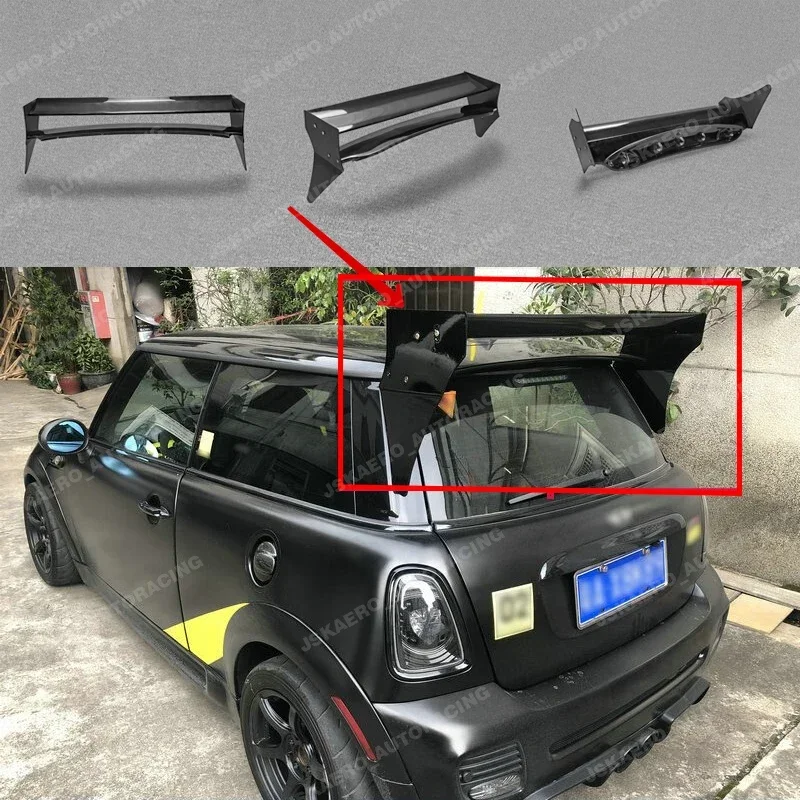 

FRP Unpainted +Carbon Fiber For Mini Cooper S R56 Rear Roof Spoiler Wing Lip Car Bodykits