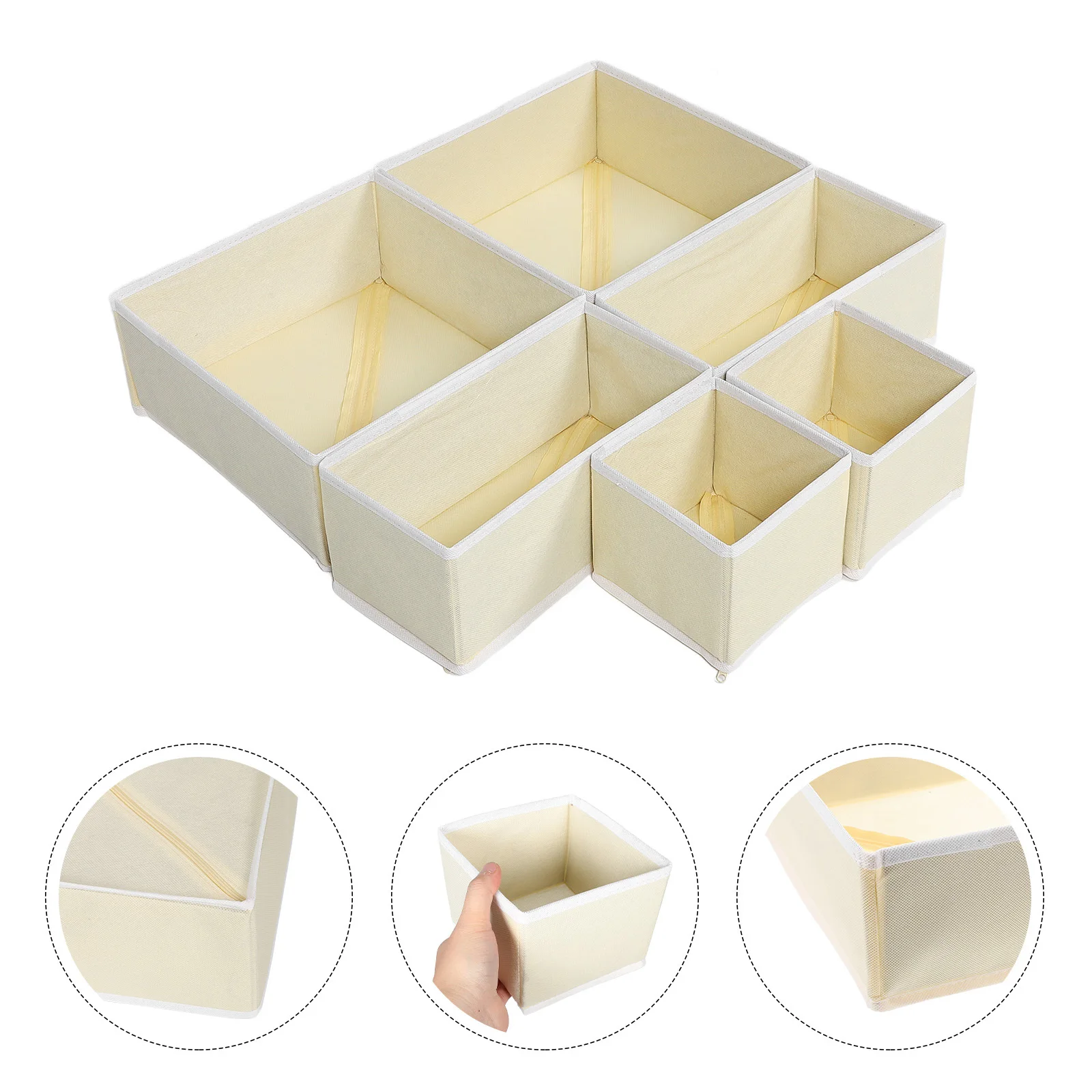 

12Pcs Underwear Storage Box Organizer Foldable Drawer Divider Nonwoven Fabric Large Capacity Drawer Organizer for Closet and