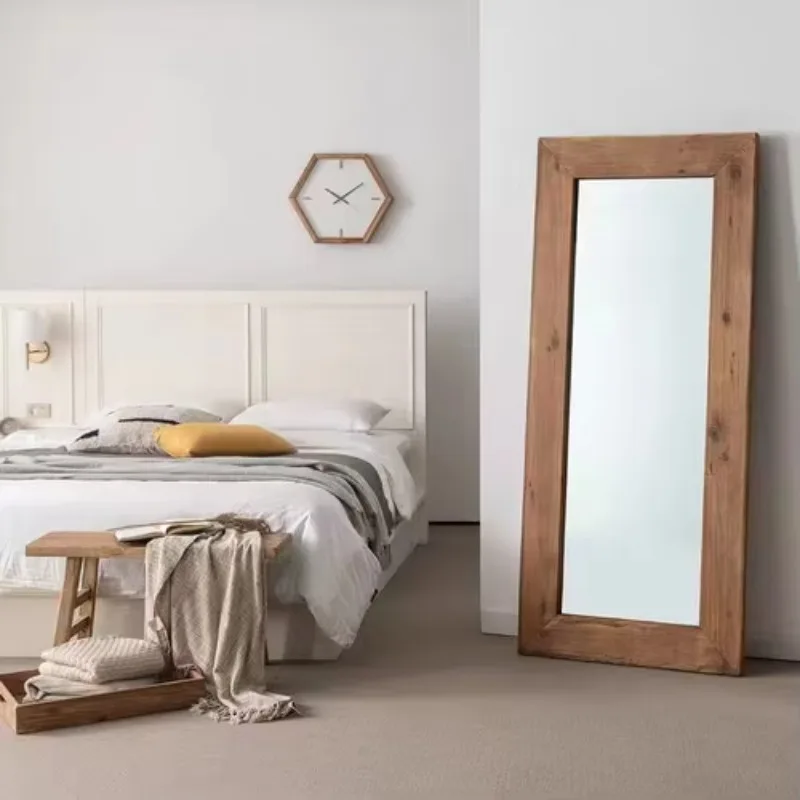 Mirror Recycled Pine Living Room Wooden Frame Tall Glass DANDOU Furniture Natural Wood Color Solid Wood Accepatble 10 Pieces