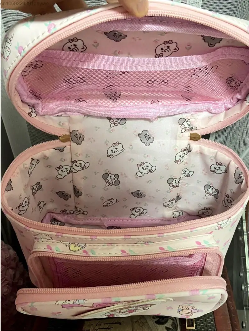 New Kawaii Anime Cartoon Makeup Bag Cute Animal Large Capacity Cosmetic Storage Bag Y 2k Girls Harajuku Fashion Square Handbag