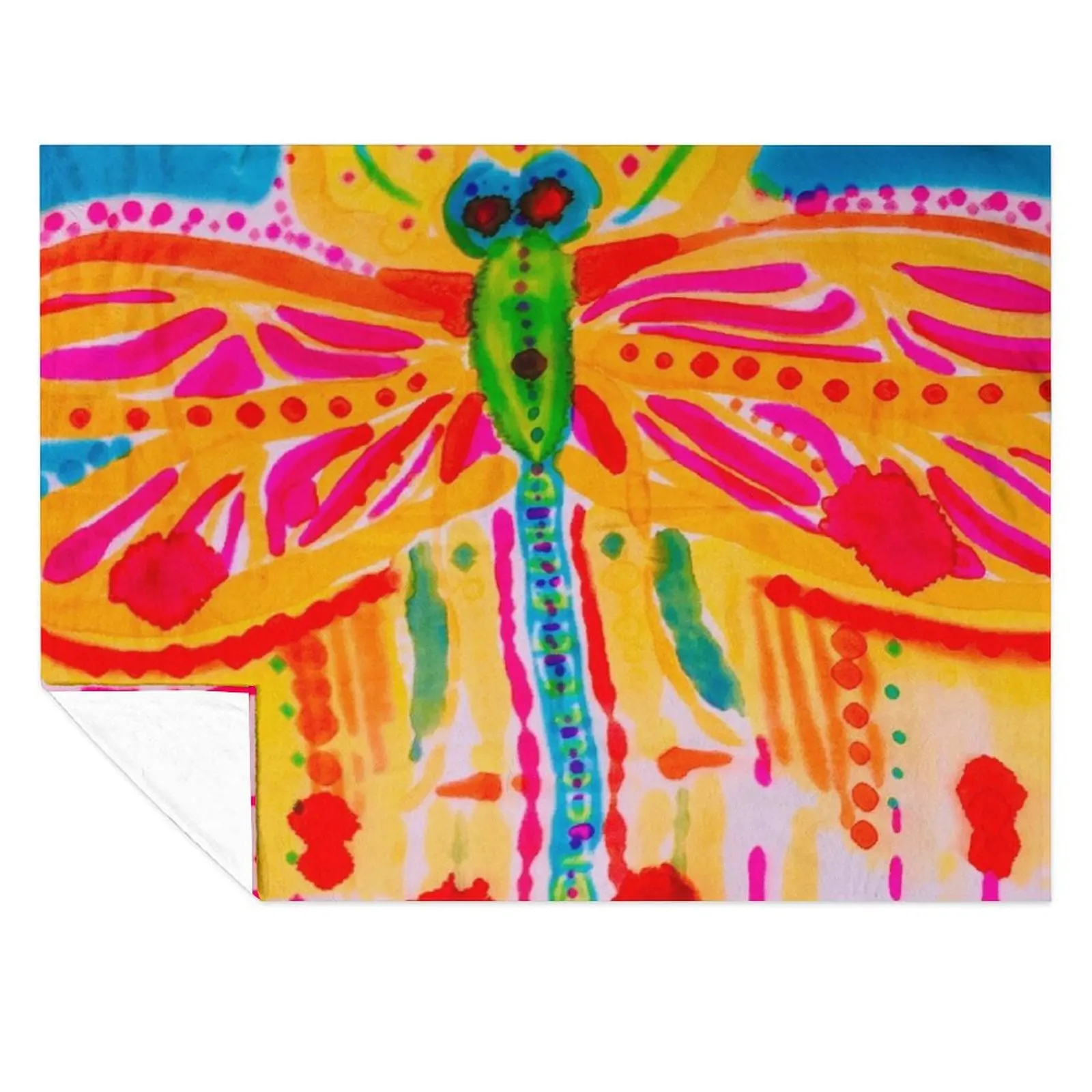 

Dragonfly Burst Throw Blanket Decorative Beds Beautifuls Single Blankets