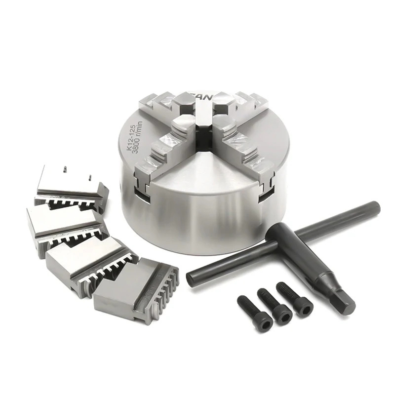 1SET K11 K12-100 80 Three-jaw Manual Lathe Chuck with Turning Machine Parts K11-100 Three-jaw Lathe Chuck Self-centering Metal