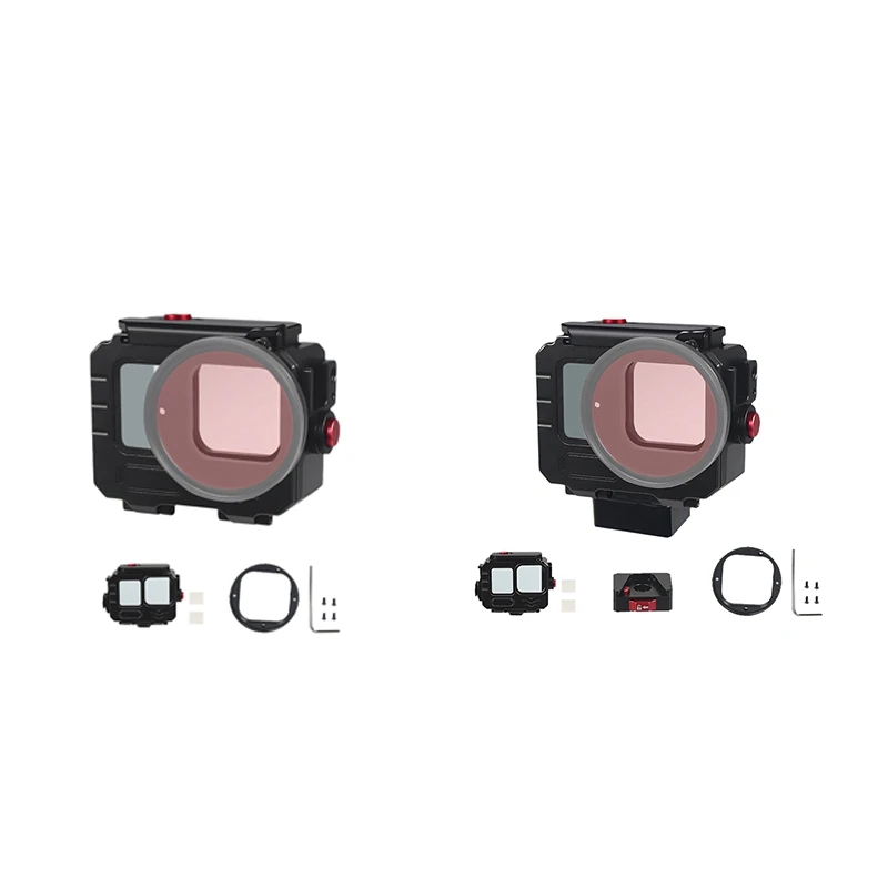 

【Must-Haves】80M Waterproof Case For Gopro12/11/10 Aluminum Underwater Deep Diving Housing Protective Case With 52Mm Filter Mount