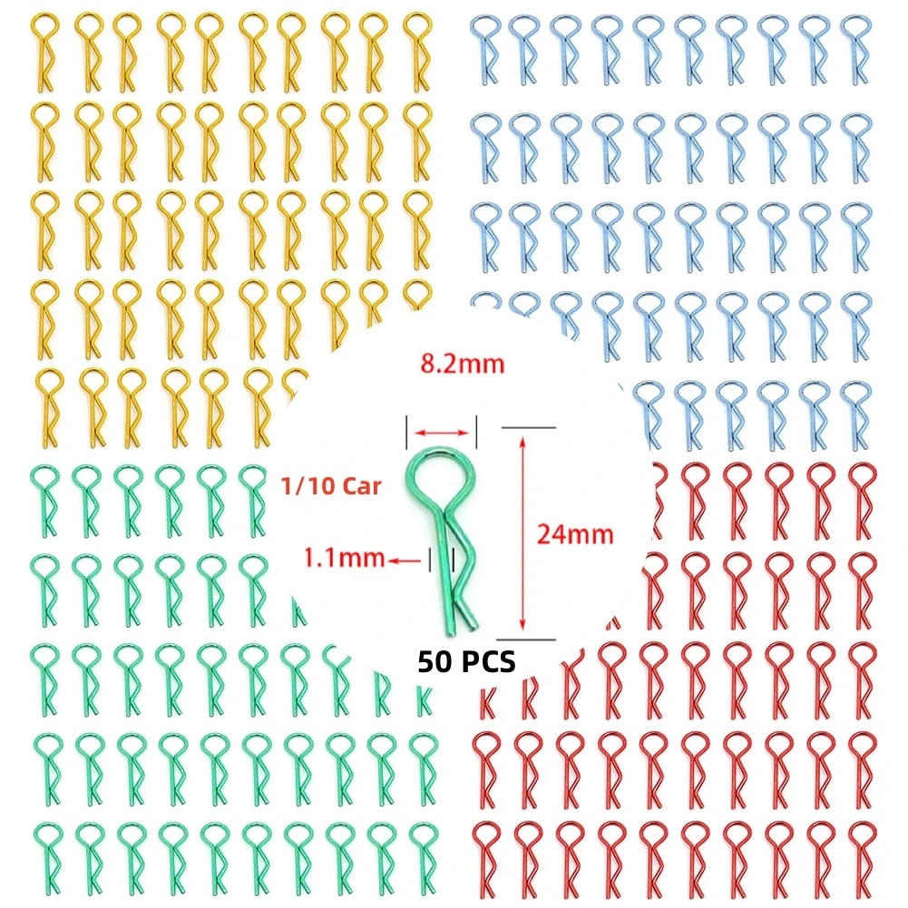 Металлический корпус радиоуправляемого автомобиля зажимы для корпуса булавки R-образные булавки для Traxxas TRX4 1/10 модели автомобиля многоцветные
