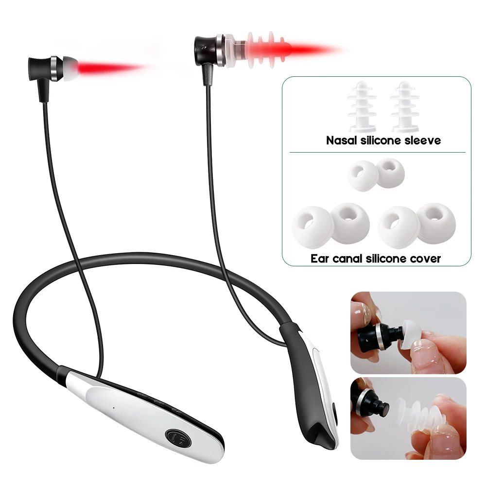 Tinnitus Ear Laser Therapy LLLT Irradiation Laser Physiotherapy Earplug Otitis Media Deafness Diabetes Hypertension Treatment