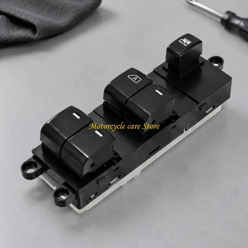 U75F Door Armrest Electric Window Panel for Sunny 2005-2010, 2540095F0A Four-Window Operation with a Lock Button, ABS Housing,