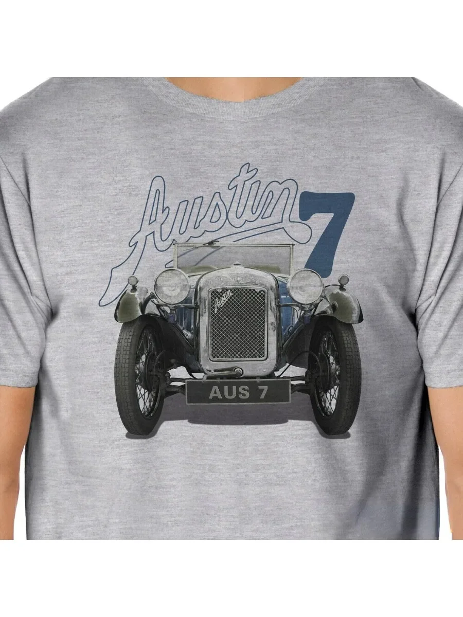 Retro Vintage Austin 7 Racer Motorsport T-Shirt. Summer Cotton Short Sleeve O-Neck Mens T Shirt New S-3XL