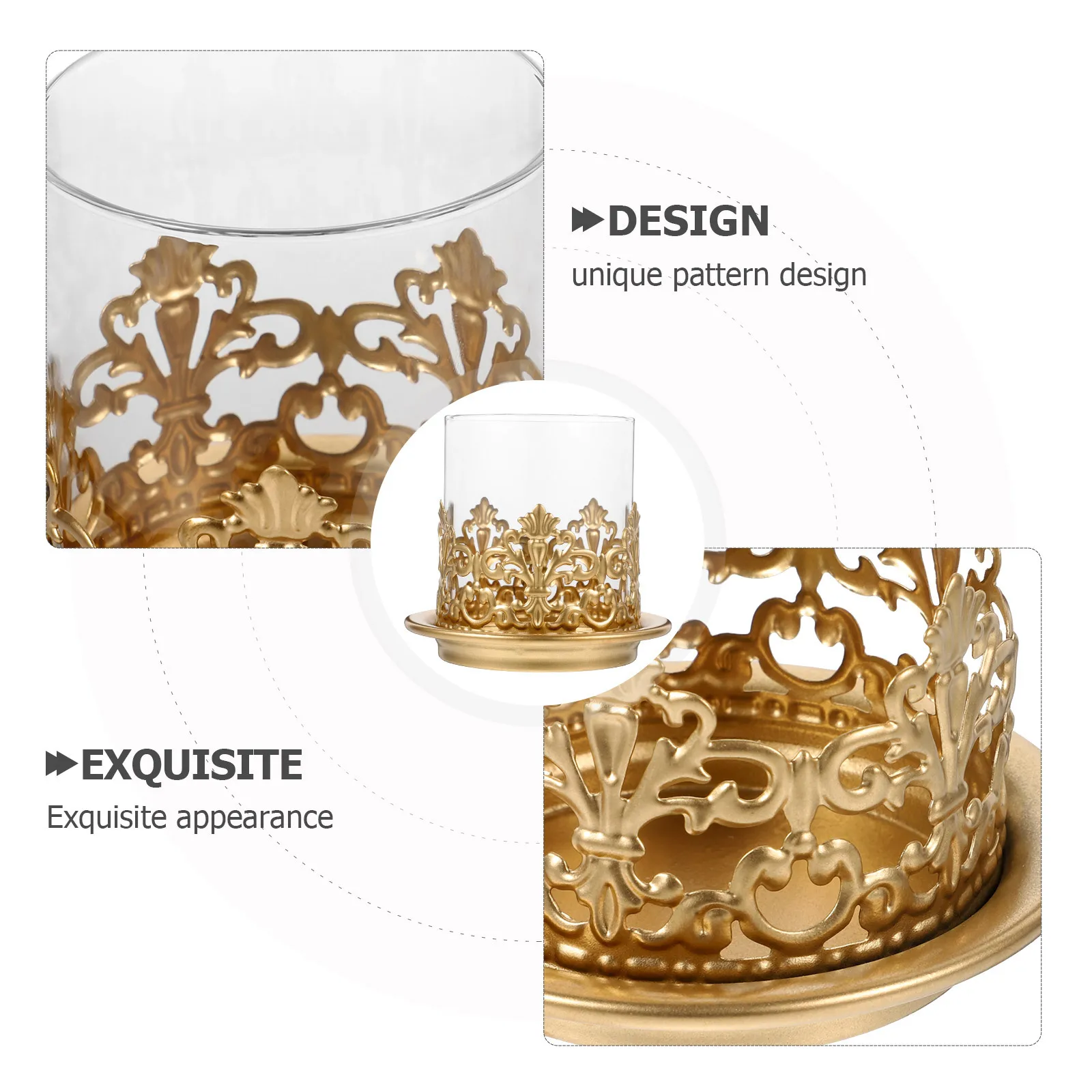 

2pcs Iron Clear Jar For Home Decor Aromatherapy Diy Creative Aromatherapy Container Craft Holder Desktop Ornament
