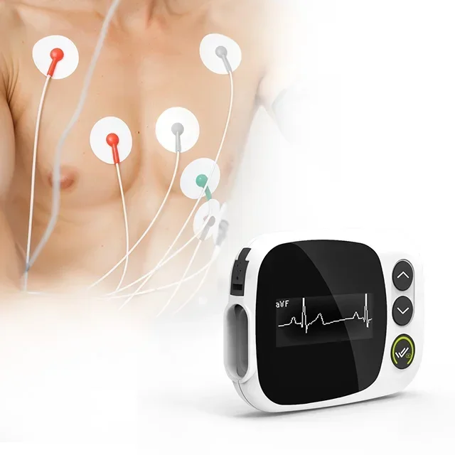IE12 12-Leads 24 Hour Heart hine Por Mini Holter Device