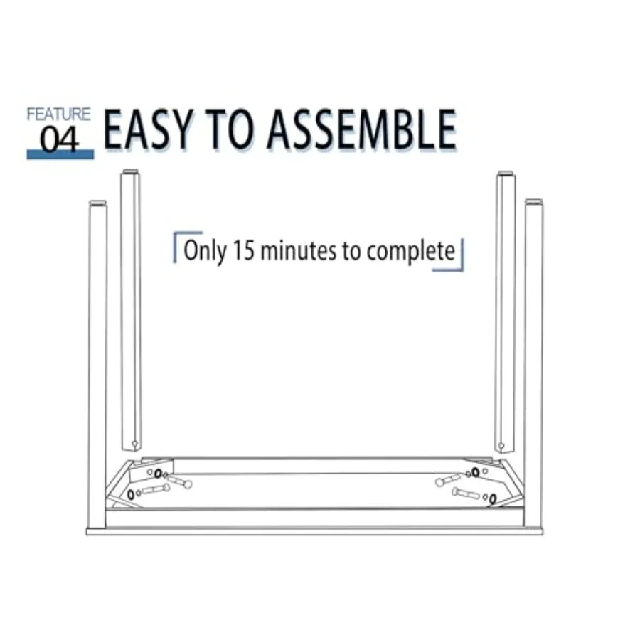 Bast Board Modern Simple Style Computer Desk Standing Table 30x59 Inches Large Office Desk Computer Table Study Writing Desk Wo