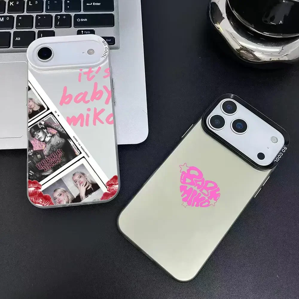 Чехол для телефона Singer Young M-Miko Art для iPhone 17, 16, 15, 14, 13, 12, 11 Pro Max, черный, фиолетовый, матовый, лазерный, металлик, Aurora Funda