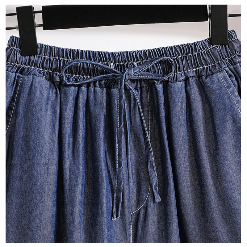 Zomer losse plus size shorts vrouw kleding casual wijde pijpen bermuda denim shorts vrouwen kant up jean baggy korte broek oversize