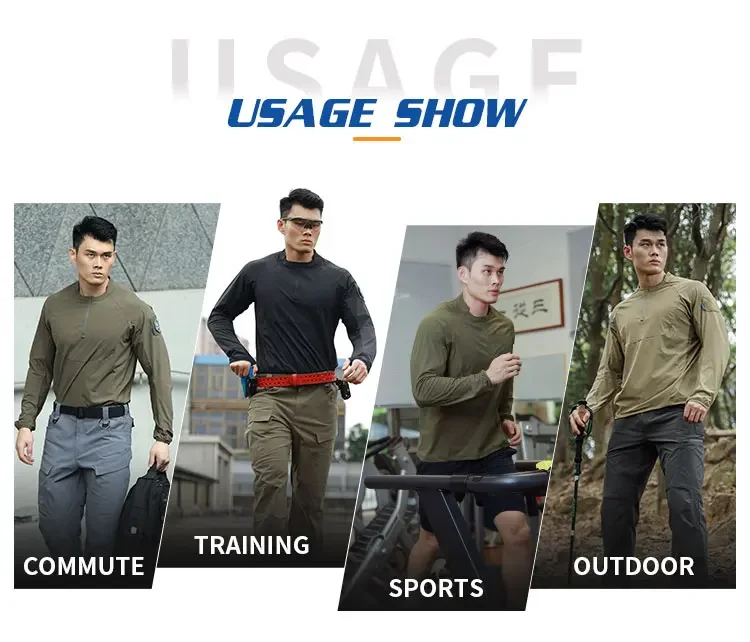 Emersongear Blue Label Hunter Sonnenschutz-T-Shirt, langärmeliges Poloshirt, tägliches Oberteil, T-Shirt, Fitness, ergonomisch, elastisch, UPF100+ – Detail 8