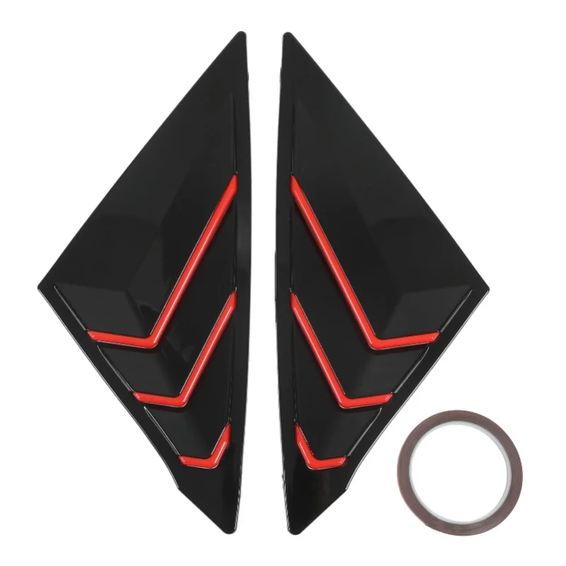 

2pcs Rear Side Window Louver Wear Resistant Replacement For Civic 2021-2022 11th Gen Black