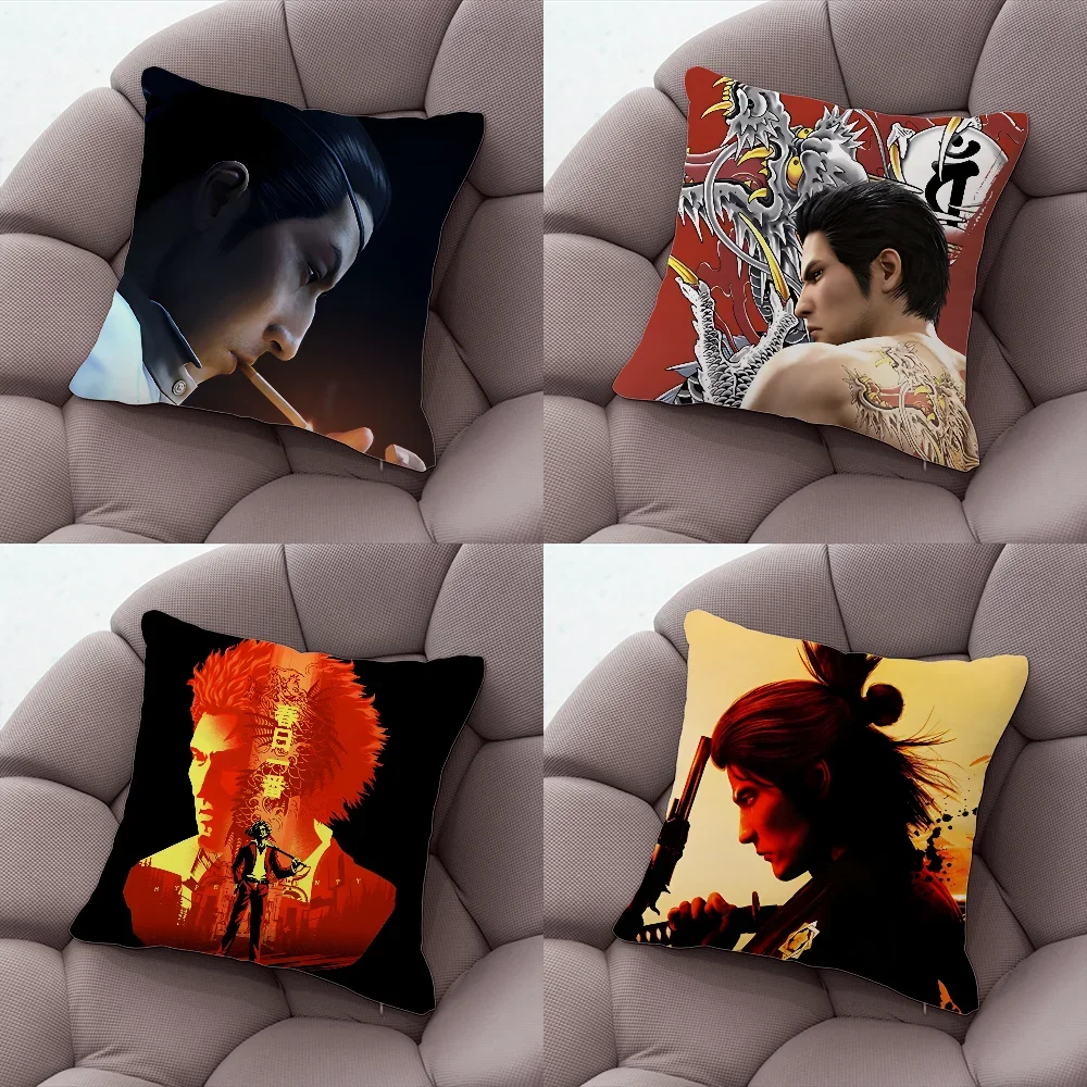 

Japanese Game Yakuza Kiryu Dragon Pillow Case Living Room Sofa Cushion Cover Suitable For Home Bedroom Room Decoration