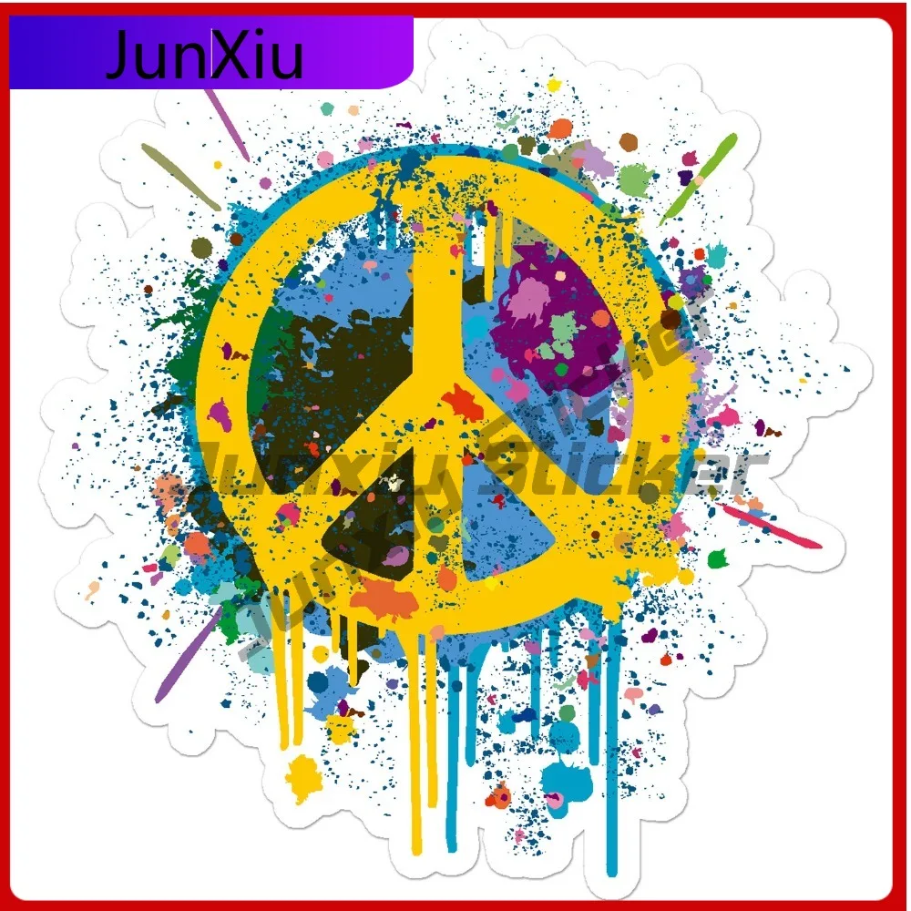 Peace Sign Splatter Hot Limited Scratch Resistant Classic Truck Decal Decoration Waterproof Vinyl Car Laptop Window Bumper