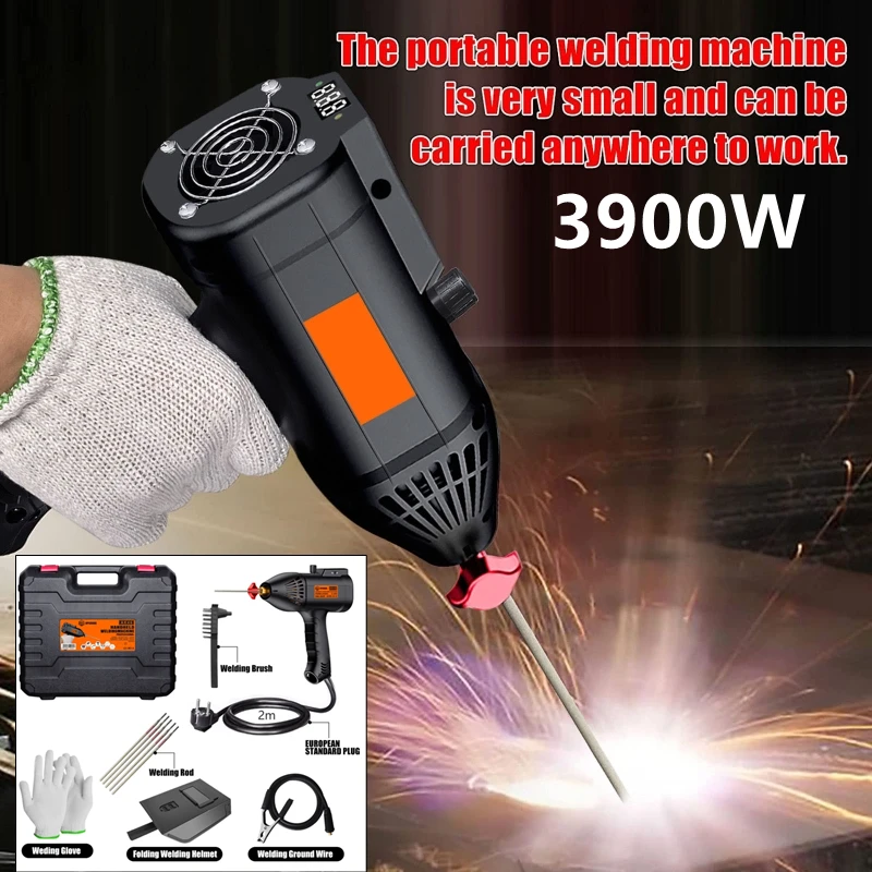 3900W New Handheld Portable Arc Welder Home Electric Welder Fully Automatic Digital Intelligent Welder 2-14mm Thickness