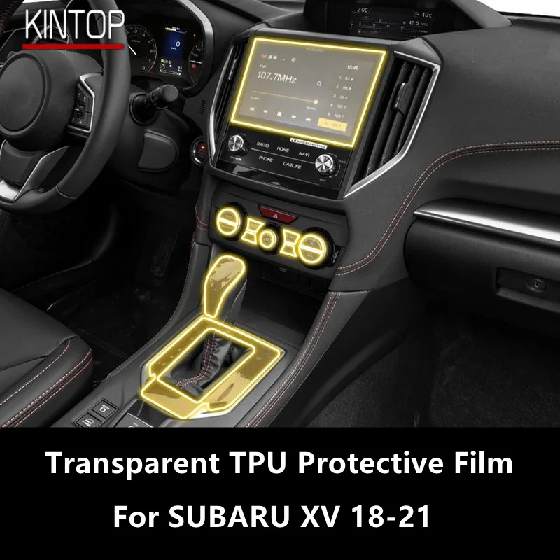 

For SUBARU XV 18-21 Car Interior Center Console Transparent TPU Protective Film Anti-scratch Repair Film Accessories Refit