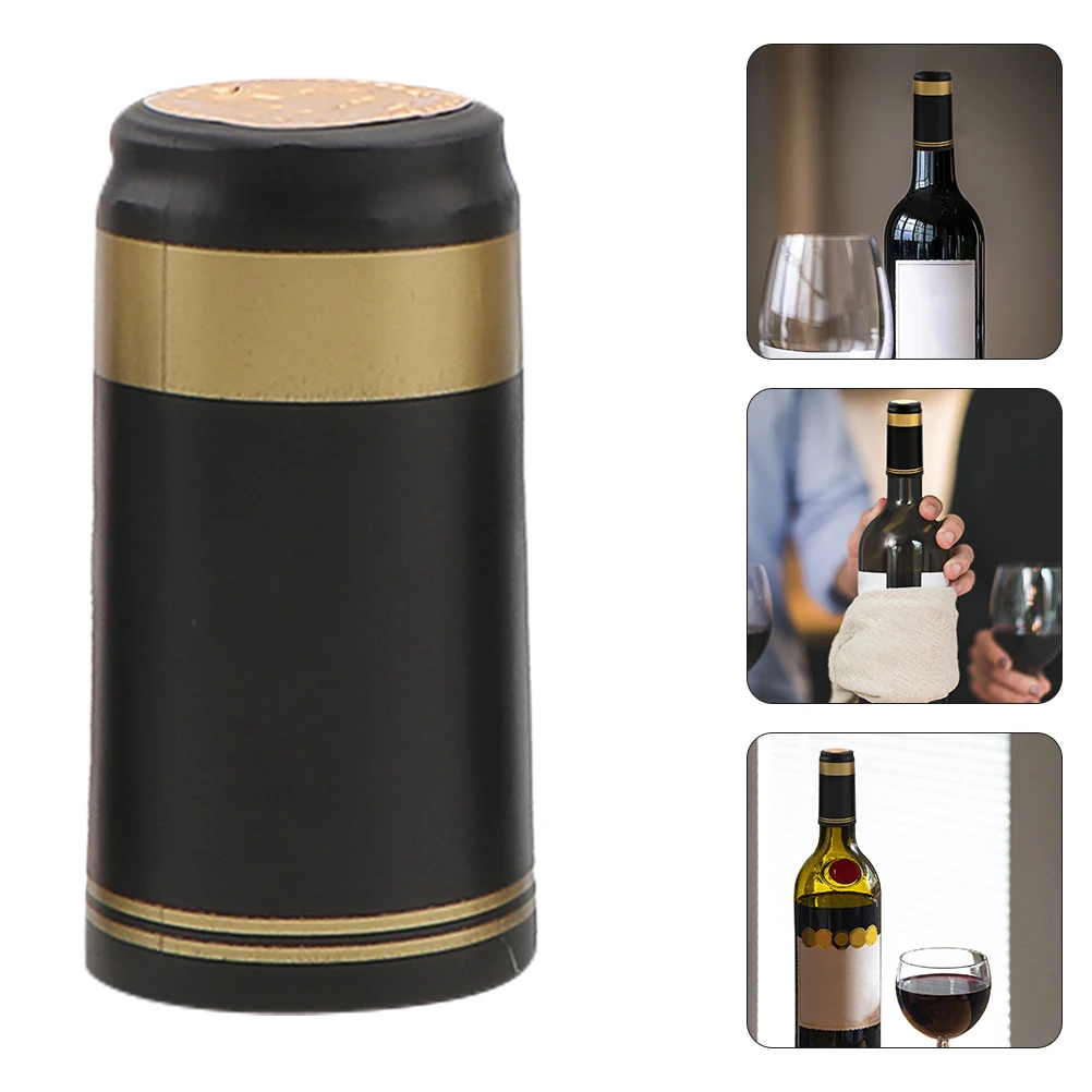 

50Pcs Heat Shrink Wine Caps PVC Plastic Bottle Covers Perfect Wine Shrink Wraps for Bottles Sealing and Taste Protection
