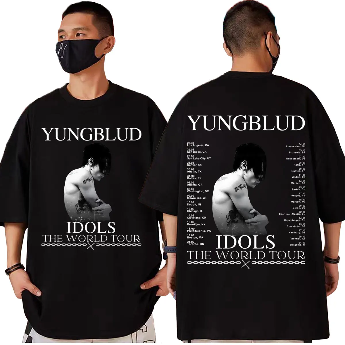 

Rock Singer Yungblud Idols World Tour 2025 Graphic T Shirts Men's Women's Fashion Vintage T-shirt High Quality Cotton T-shirts