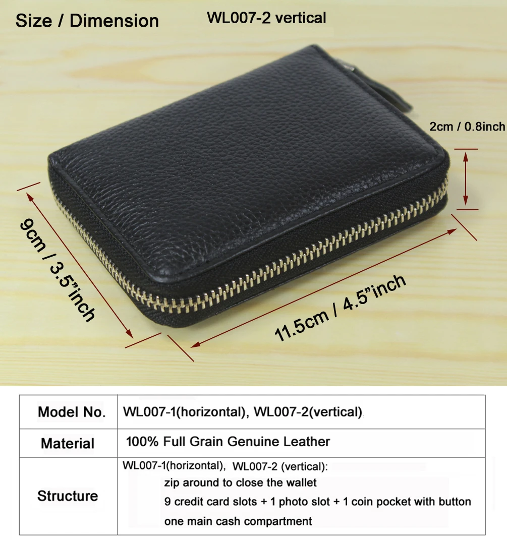 أزياء الرجال جلد طبيعي المحفظة البريدي حول قصيرة المال كليب جلدية الفاصل المحفظة عملة حقيبة محفظة أسود سفينة حر wl007